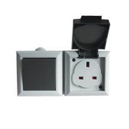 Lyvia 1G Weatherproof Switch + 13A Socket