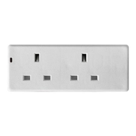 1G 13A Nylon Trailing Socket White