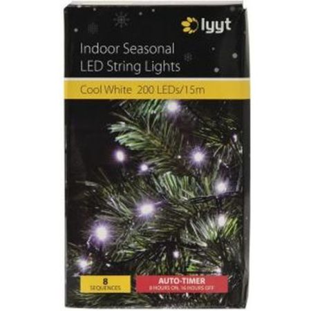 LED Cool White Multi Action 200led + Timer