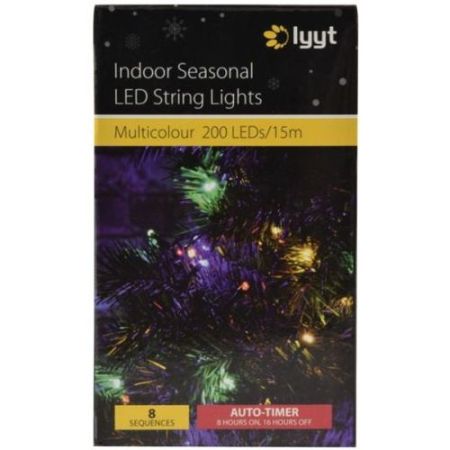 LED Multi Colour Multi Action 200led + Timer