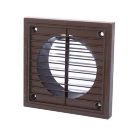 6" Fixed Louvre Grill Brown