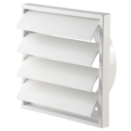 6" Gravity Shut Grill White