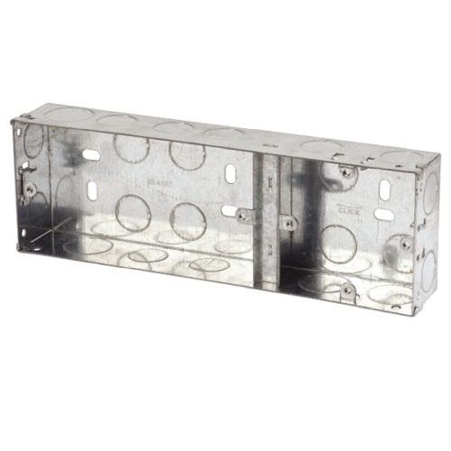 2G + 1G 35MM FLUSH DUAL METAL BOX