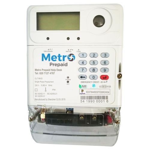 Metro Met001 Encrypted Single Phase Prepayment Meter