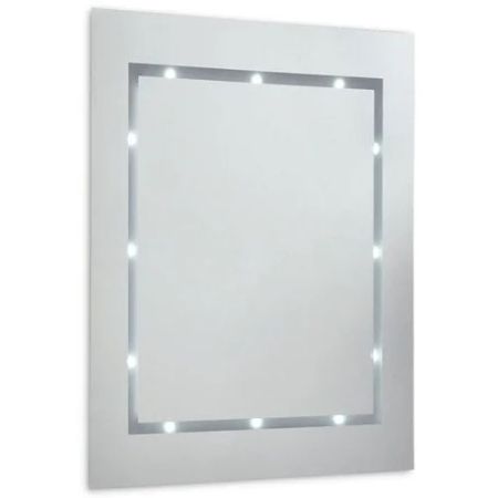 IP44 Rated Battery Operated LED Bathroom Mirror Light 6500k (350h X 400w X 30d)