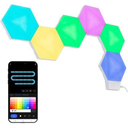 Minisun Smart Hexagon RGB Wall Light Kit
