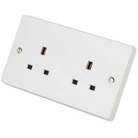 13A Twin Socket Unswitched