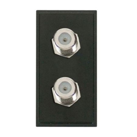 Click New Media Matt Single Media Modules Double Fem. Sat. F Type Matt Black