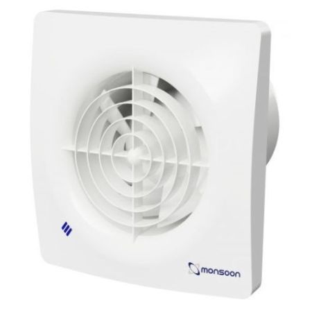 Monsoon IP45 Zone.1 4in Quiet Fan + Timer