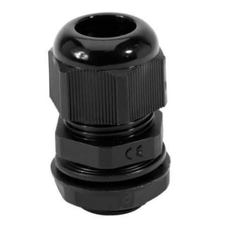 20mm Black (6-12mm) Compression Gland + Lock Nut (Each)