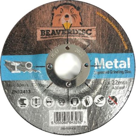 Beaverdisc Metal Grinding Discs 115x6x22mm (Pk5)