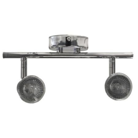 Twin GU10 50w Spot Bar Chrome