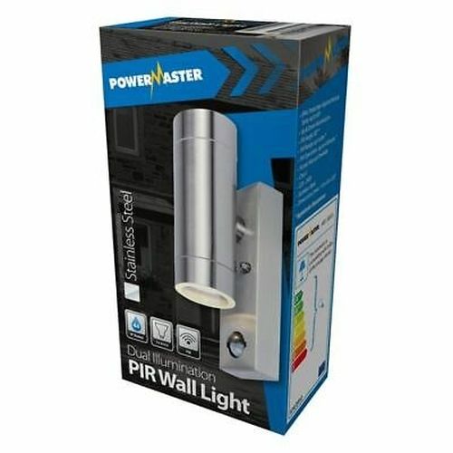 Up/Down Stainless Steel Wall Light + PIR - Image 2