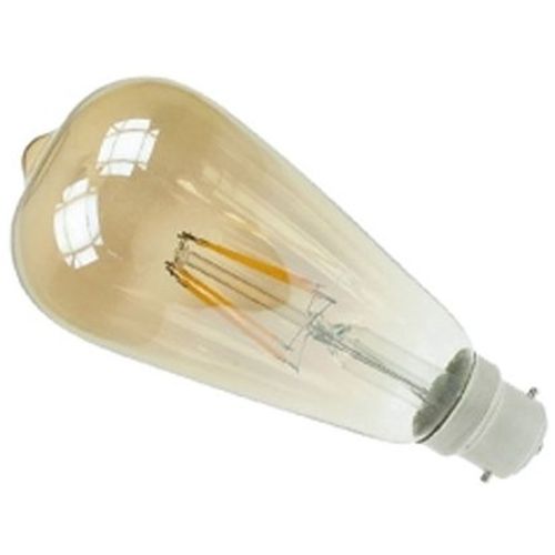 LED Filament St64 4w 2700k BC Gold Tint