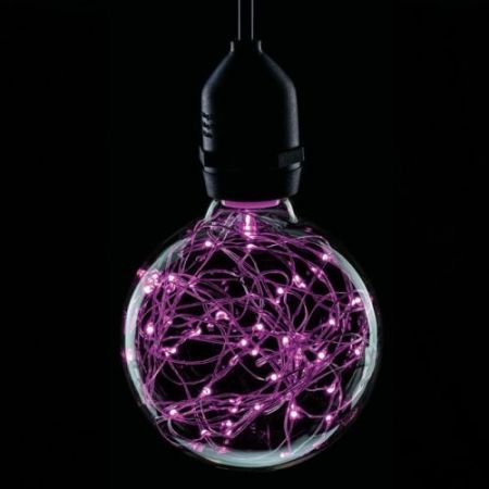 LED G95 Globe 1.7w ES Poly Star Magenta