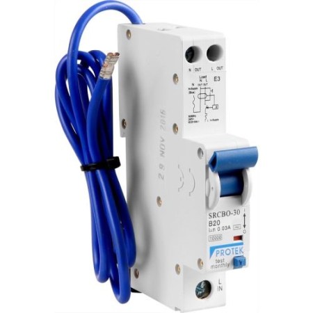 Protek 20A 30ma B-Type RCBO