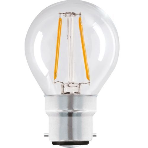 Status LED Filament Golfball 2w=25w BC Clear W/W Pk10 - Image 2