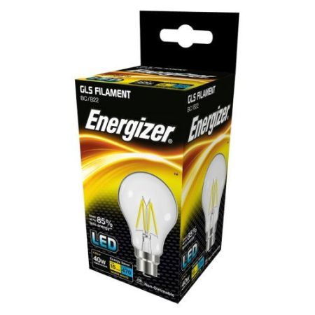 Energizer LED Filament GLS BC 4w = 40w 470lm Clear Warm White