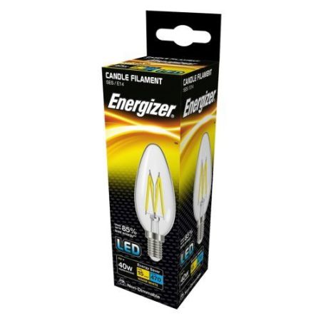 Energizer LED Filament Candle SES 4w 40w Clear Warm White