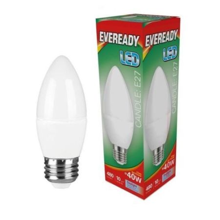 LED Candle ES 5.2w=480l=4w Opal Daylight 6500k