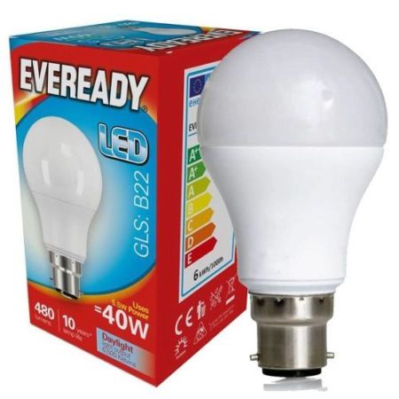 LED GLS BC 5.5w=470l=40w Opal Daylight 6500k