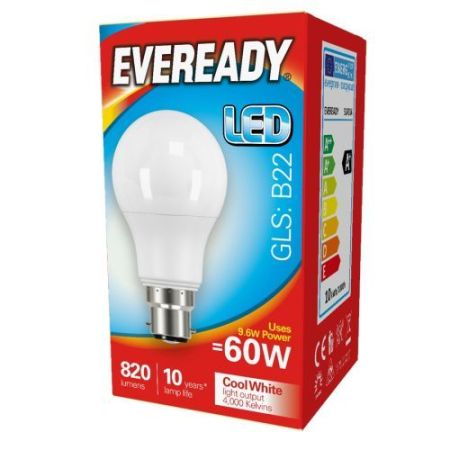 LED GLS BC 8.2w=820l=60w Opal Cool White 4000k