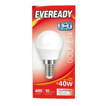 LED Golfball SES 5.2w=480l=40w Opal Cool White 4000k