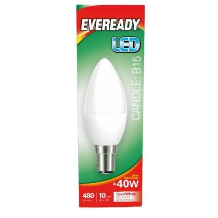 LED Candle Sbc 5.2w=480l=40w Opal Cool White 4000k