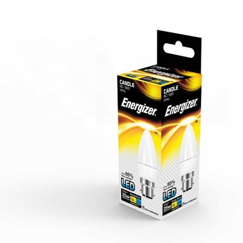 Energizer LED Candle 3.4w=250l=25w BC Opal Warm White