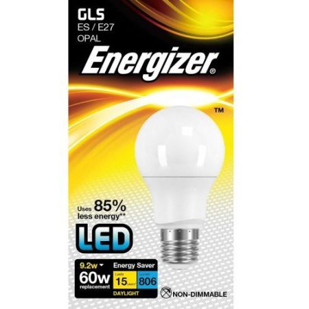 Energizer LED GLS 9.2w=806l=60w ES Opal Daylight