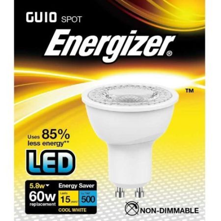 Energizer LED GU10 4.5w=425lm=60w Coolwhite