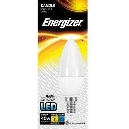 Energizer LED Candle SES 5.2w=520l=40w Opal Daylight