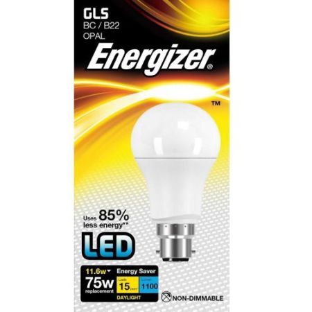 Energizer LED GLS BC 11.6w=1060l=75w Opal Daylight