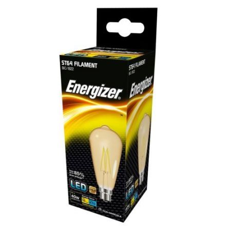 Energizer LED Filament St64 BC 3.6w = 30w 470l Gold Eww