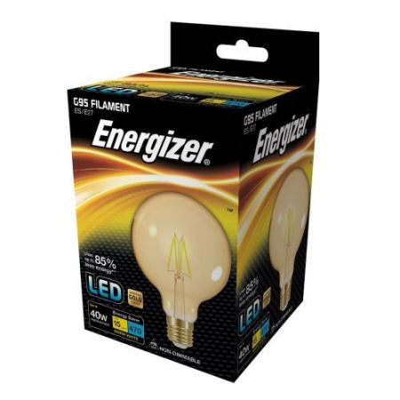 Energizer LED Filament G95 ES 5w = 40w470l Gold Eww