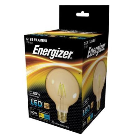 Energizer LED Filament G125 ES 5w = 40w 470l Gold Eww