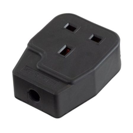 1G 13A Nylon Trailing Socket Black