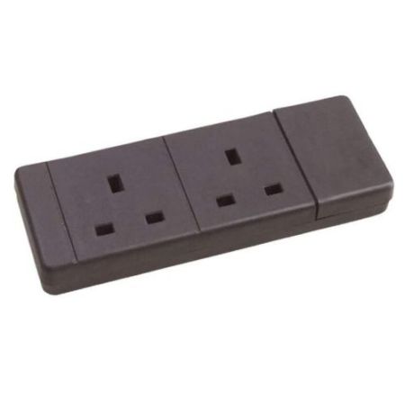 1G 13A Nylon Trailing Socket Black