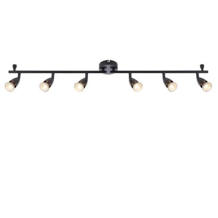 Saxby Amalfi Black 6-Light Bar GU10 Surface Spot Fitting