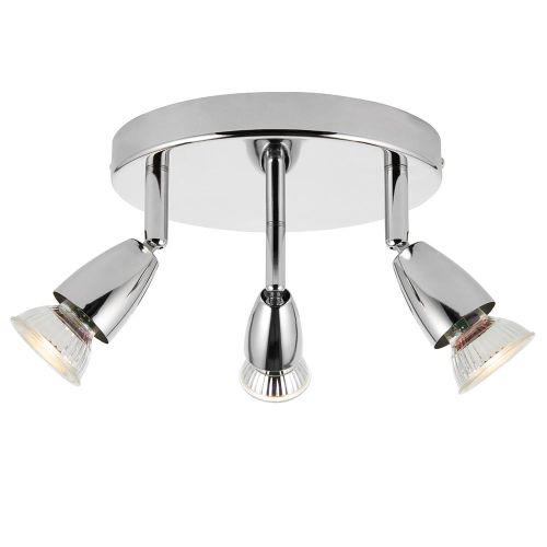 Saxby Amalfi Polished Chrome 3-Light Plate GU10