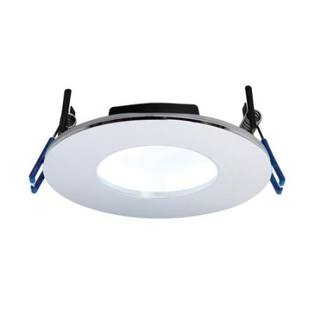 Saxby Orbital Plus (97mm) IP65 Dimmable 4000k Fire Rated Polished Chrome