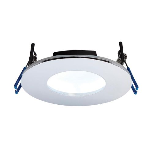Saxby Orbital Plus (97mm) IP65 Dimmable 4000k Fire Rated Polished Chrome