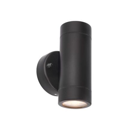 Saxby Palin Up/Down Matt Black IP44 Wall Light