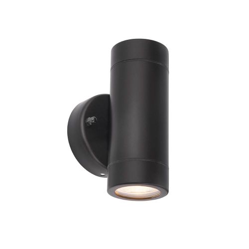 Saxby Palin Up/Down Matt Black IP44 Wall Light