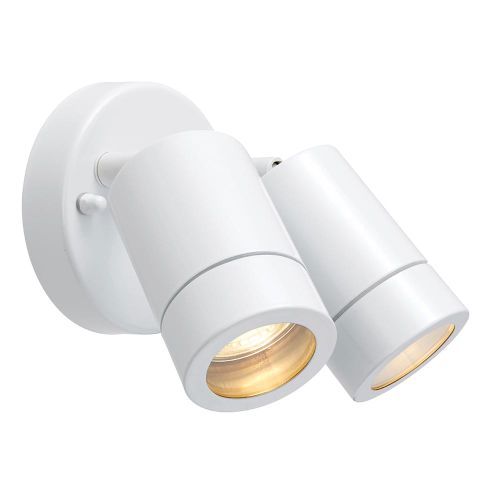Saxby Palin White IP44 Twin Wall Spot Light