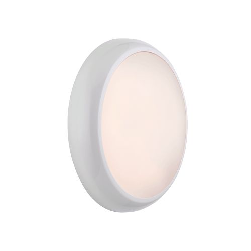 Saxby 9/14/18w IP65 CCT White/Opal Hero Round Emergency Bulkhead (5yr Warranty)