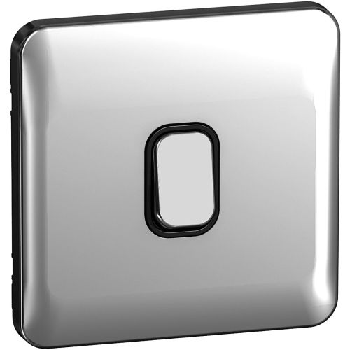 Schneider Lisse Screwless Polished Chrome Intermediate Black Insert
