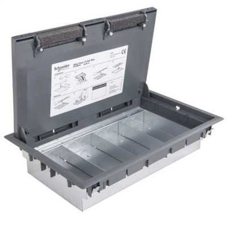 Schneider 4 Compartment Floor Box 70mm Deep