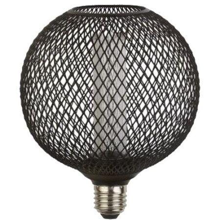 Searchlight Wire Mesh Effect Globe Lamp - Black Me