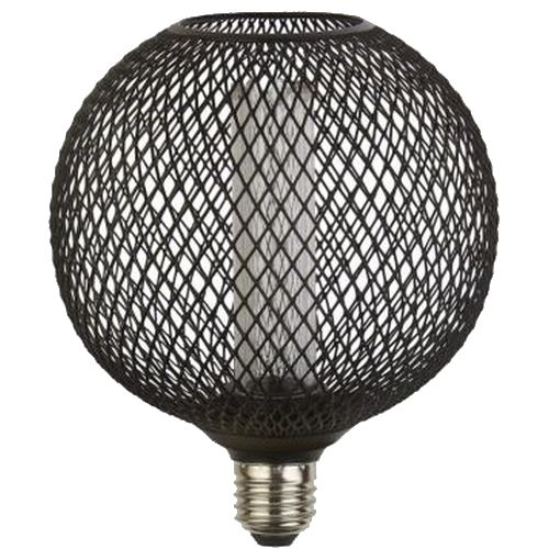 Searchlight Wire Mesh Effect Globe Lamp - Black Me